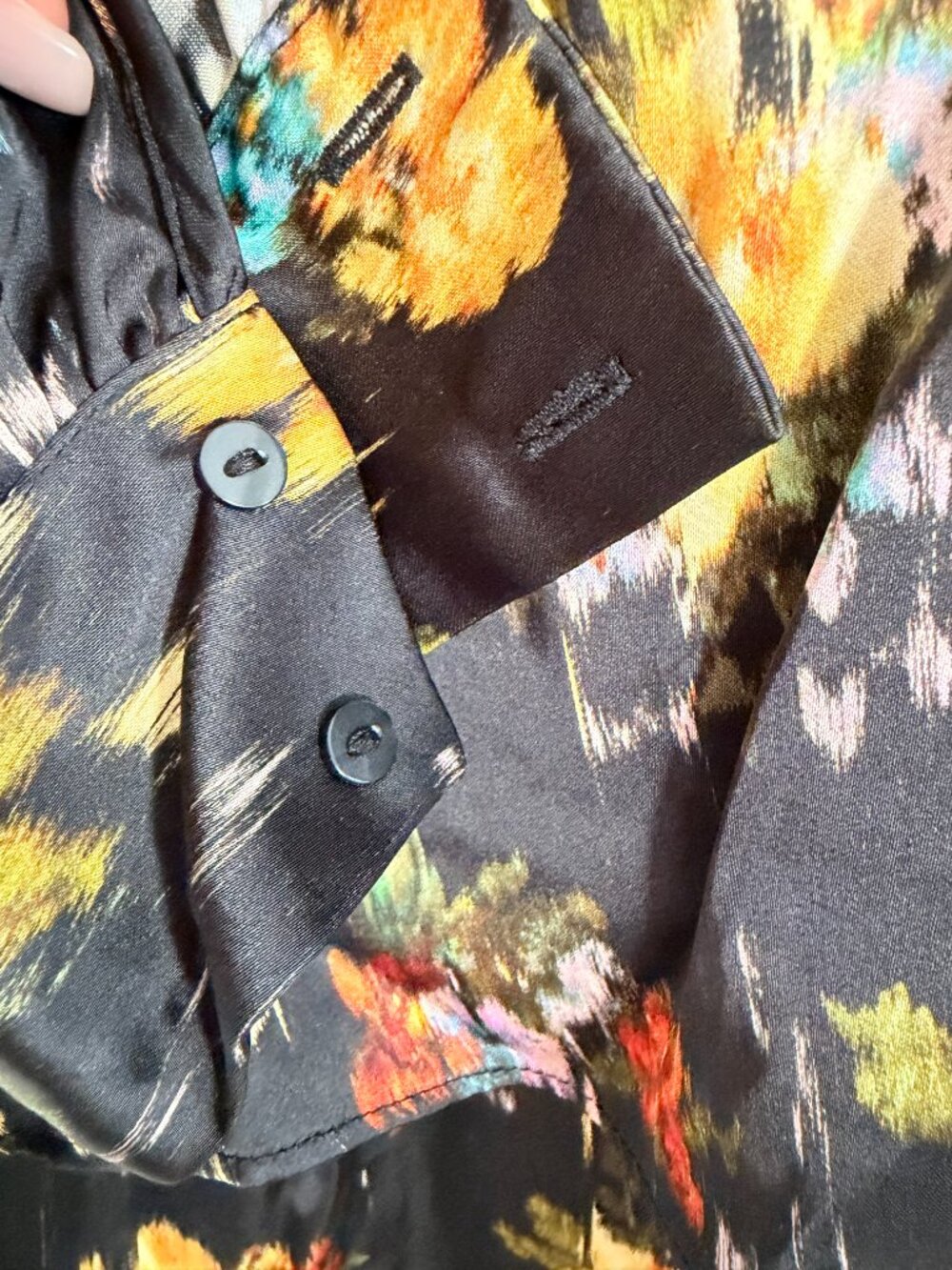 Zara Black Floral Ruffle Tiered Mini Dress Long Sleeve Boho Cottagecore Size L - Picture 6 of 6